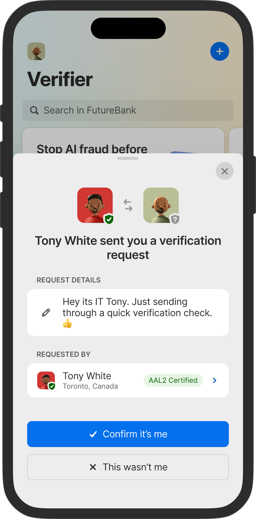 Verifier iOS screenshot 2